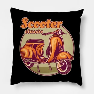 Retro Scooter Pillow