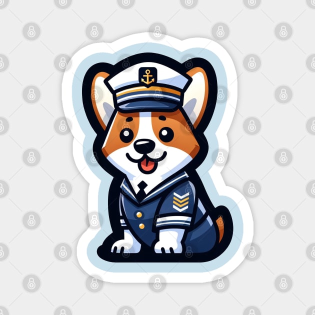 corgi sailor Magnet by Ferdi Everywhere