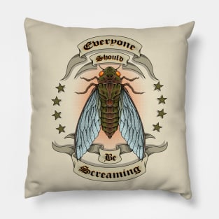 Cicada Scream Pillow