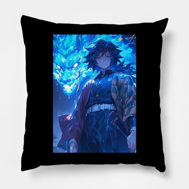 GIYU TOMIOKA MERCH VTG Pillow by Melesz.Ink Tattoo