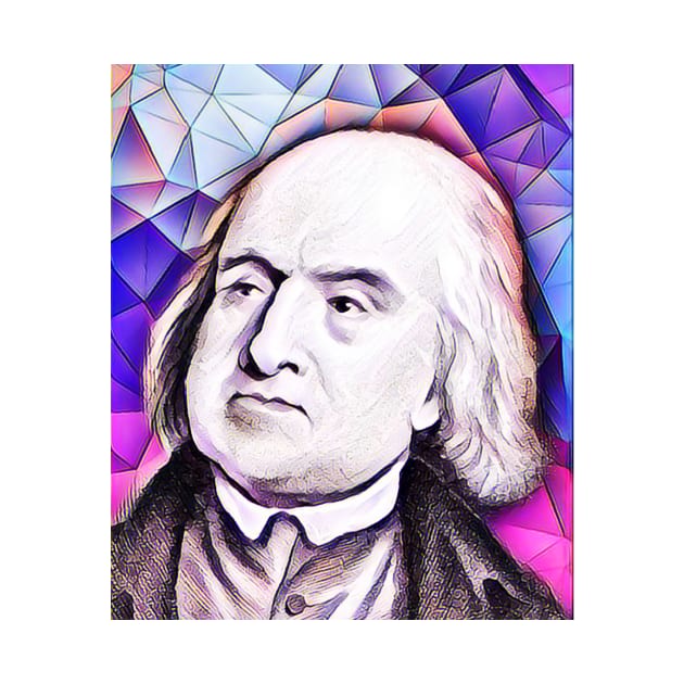 Jeremy Bentham Pink Portrait | Jeremy Bentham Artwork 8 by JustLit