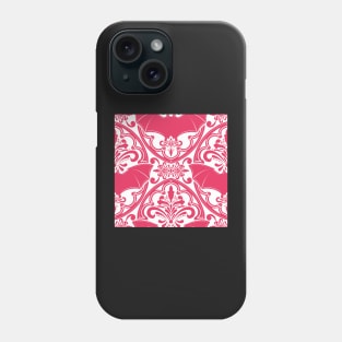 Pink Bat Damask Pattern Phone Case