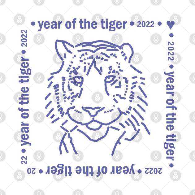 Very Peri Color of the Year of the Water Tiger 2022 Tiger TShirt