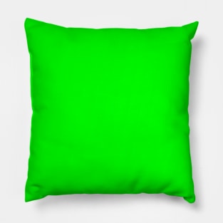 Neon Green Simple Solid Designer Color All Over Color Pillow