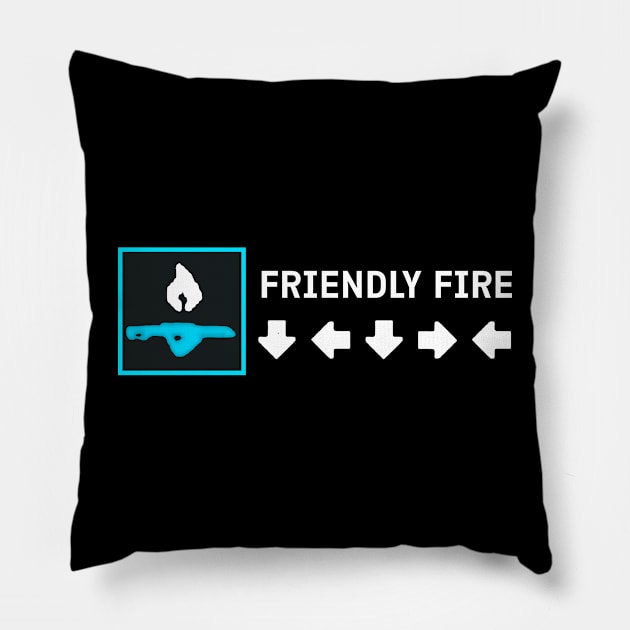 Helldivers 2 Strategem Flamethrower Friendly Fire Pillow by TSOL Games