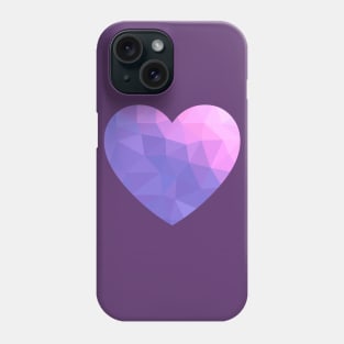 Purple to Pink Geometric Abstract Heart Phone Case