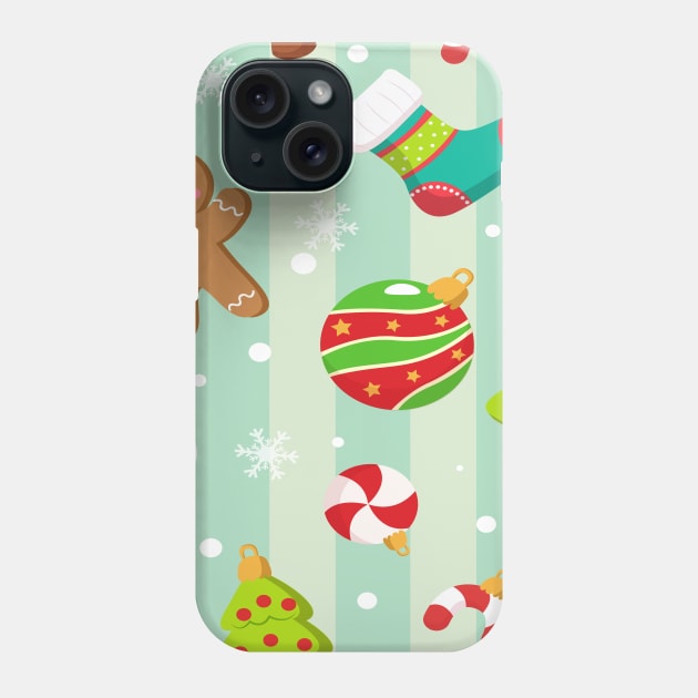 Christmas Pattern Phone Case by DragonTees