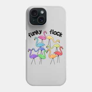 Funky Flock of Flamingos Phone Case