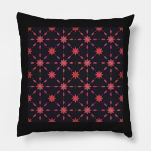 Multicolored Floral Stars Pillow