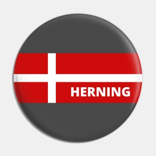 Herning Denmark in Danish Flag Pin