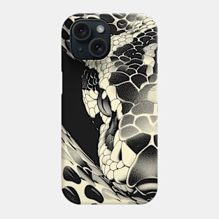 Black and Cream Snake Print Phone Case