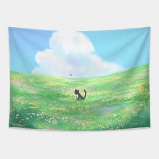 Meadow Cat Tapestry