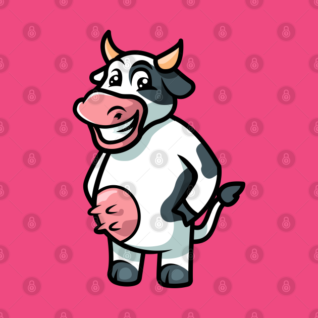 cute cow, cow farm, standing cow, cow emoji Cow Funny TShirt