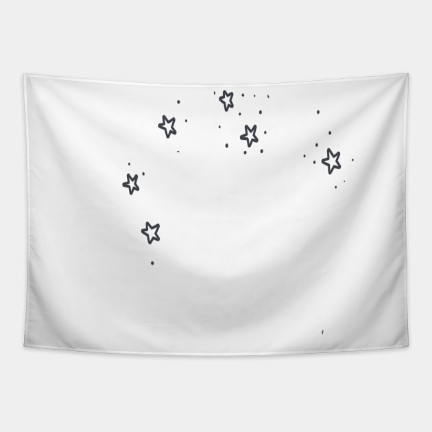 white stars Tapestry by holako5