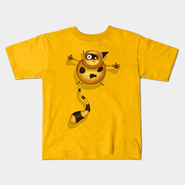 Flying Fat Cat Yellow Funny Cats Kids T Shirt Teepublic