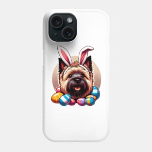 Cairn Terrier with Bunny Ears Celebrates Easter Fun Phone Case