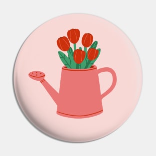 Watering can with flowers Pin