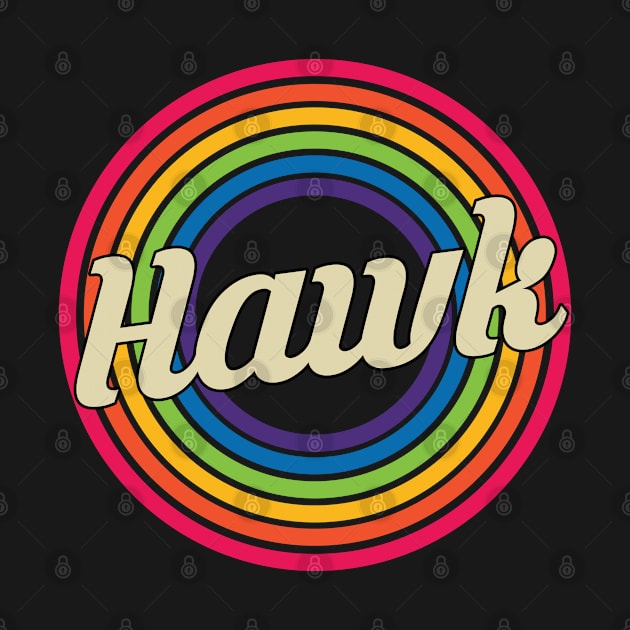 Hawk - Retro Rainbow Style by MaydenArt