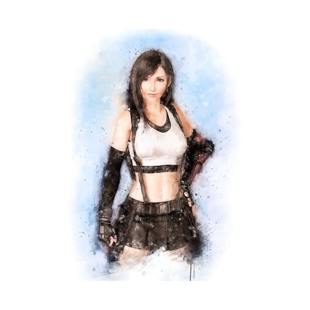 Tifa Lockhart FF VII watercolor 2 by PetsArt