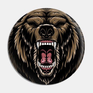 Bear Growl Mask Pin