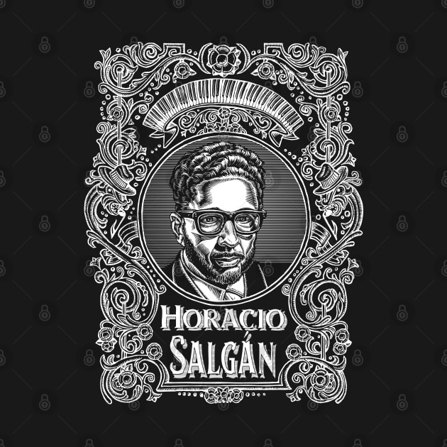 Horacio Salgan (white printing) by Lisa Haney