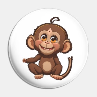 cute monkey ilustrator Pin