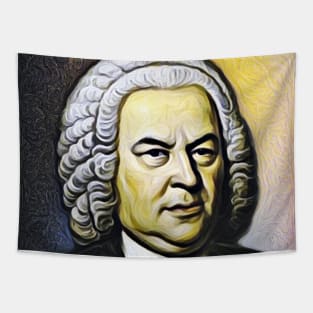 Johann Sebastian Bach Yellow Portrait | Johann Sebastian Bach Artwork 8 Tapestry