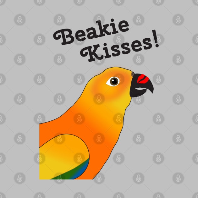 Beakie Kisses Sun Conure Parrot Cute by Einstein Parrot
