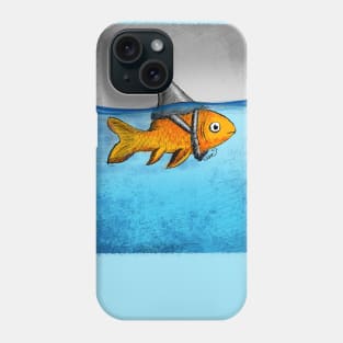 Attitude is everything! Goldfish with a shark fin. Phone Case