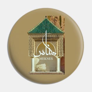 MEKNES city MOROCCO arabic writing shirt Pin