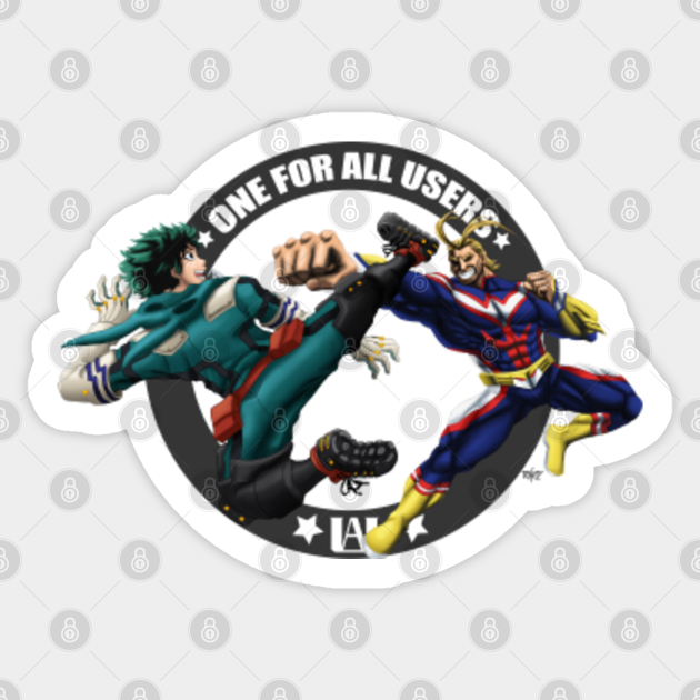 Boku No Hero One For All Users Boku No Hero Academia Sticker Teepublic