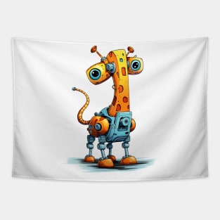 Cartoon giraffe robots. T-Shirt, Sticker. Tapestry