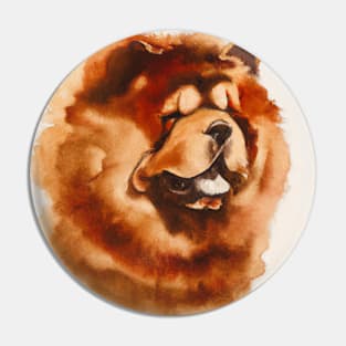 Chow Chow Watercolor - Dog Lover Gifts Pin