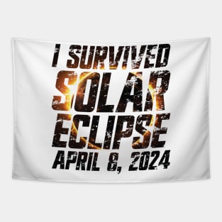 I Survived Solar Eclipse April 8, 2024 v2 Tapestry