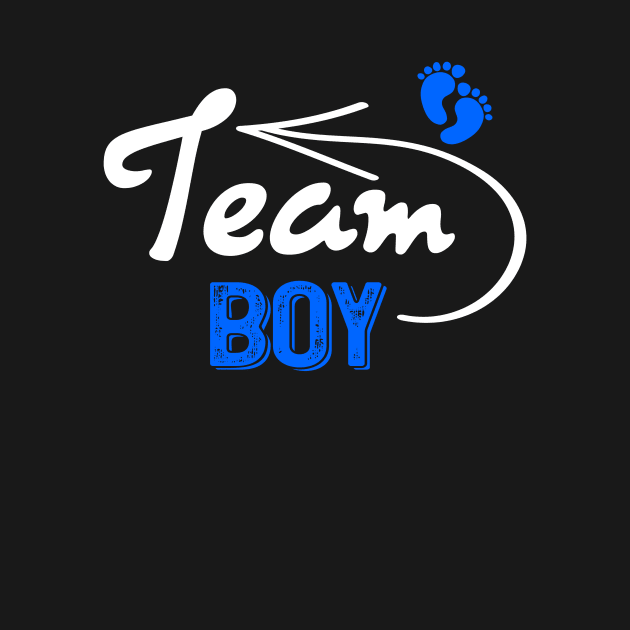 Funny Gender Reveal Team Boy Blue Pregnancy Announcement by nvqdesigns