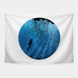 Scuba diving - Ocean vibes Tapestry