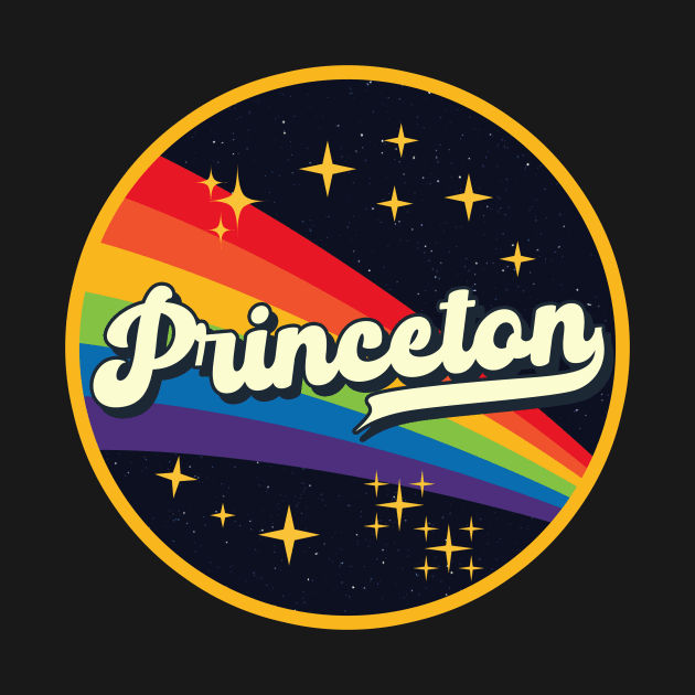 Princeton // Rainbow In Space Vintage Style by LMW Art