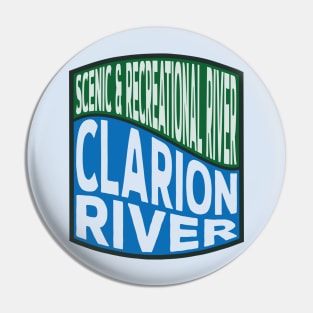 Clarion River Scenic and Recreational River wave Pin