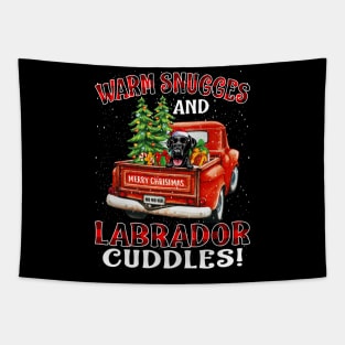 Warm Snuggles And Labrador Cuddles Ugly Christmas Sweater Tapestry