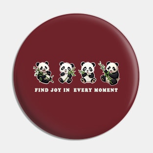 Joyful Pandas Pin