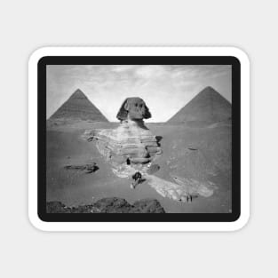 The Great Sphinx &amp; Pyramids, 1878. Vintage Photo Magnet