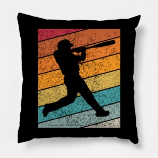 Baseball Outdoor Sports Retro Sunset Design Pillow