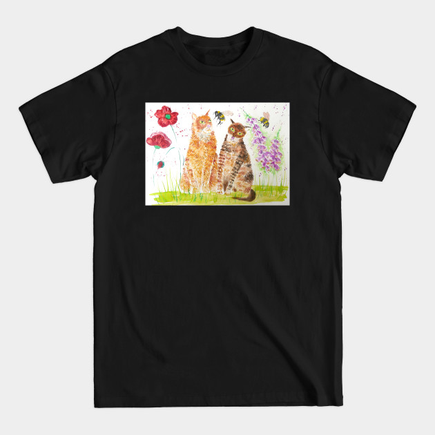 Discover Cats among bumble bees and flowers - Cats - T-Shirt