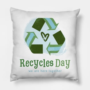 America Recycles Day green design Pillow