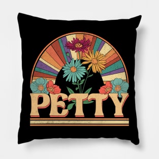 Petty Flowers Name Personalized Gifts Retro Style Pillow