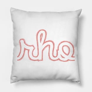 Rho Cursive Greek Letter Pillow