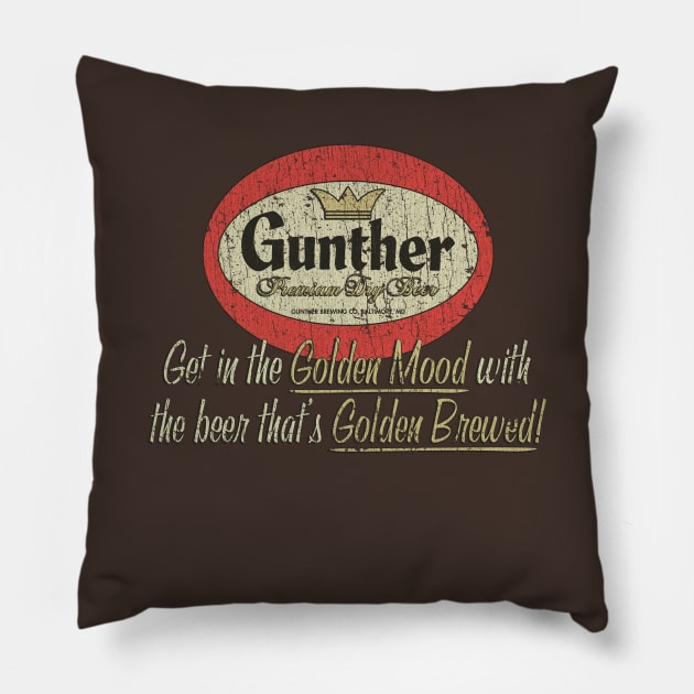 Gunther Premium Beer 1881 Pillow by JCD666