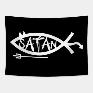 Satan Ichthys Fish \m/ Tapestry