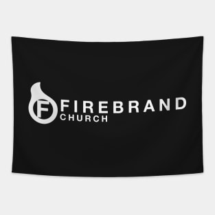 Firebrand White Logo Tapestry