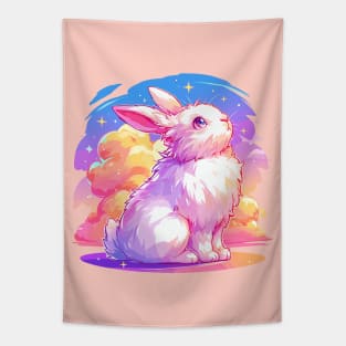 Rabbit looking at the stars Tapestry